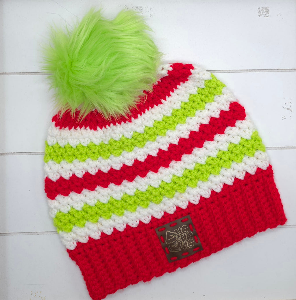 Zig Zag Beanie - Grinchy