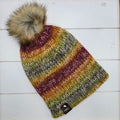 Knit Beanie Rainbow Desert Pom Pom