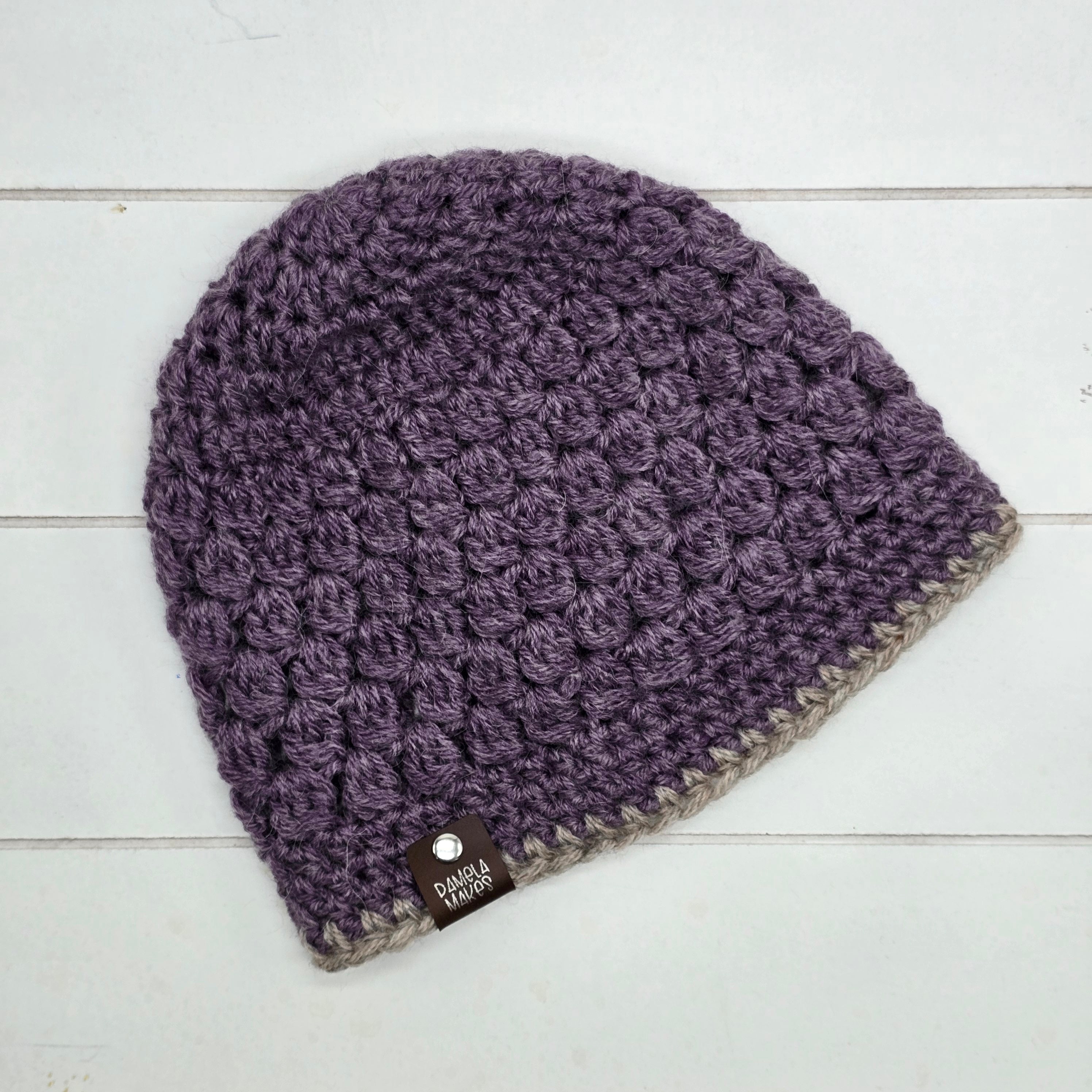 Granny Beanie - Grape