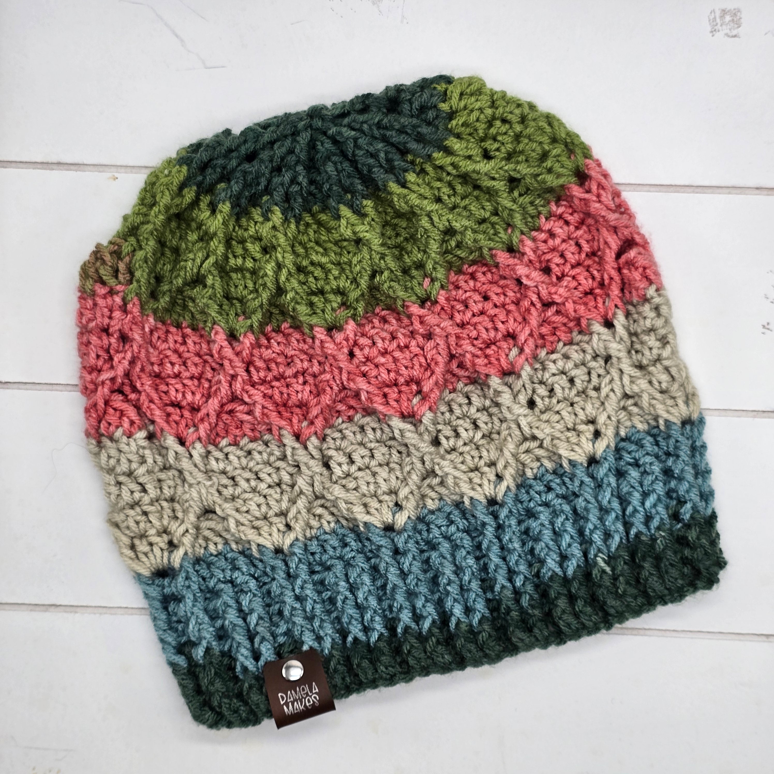 Diamond Cable Hat - Riverbed