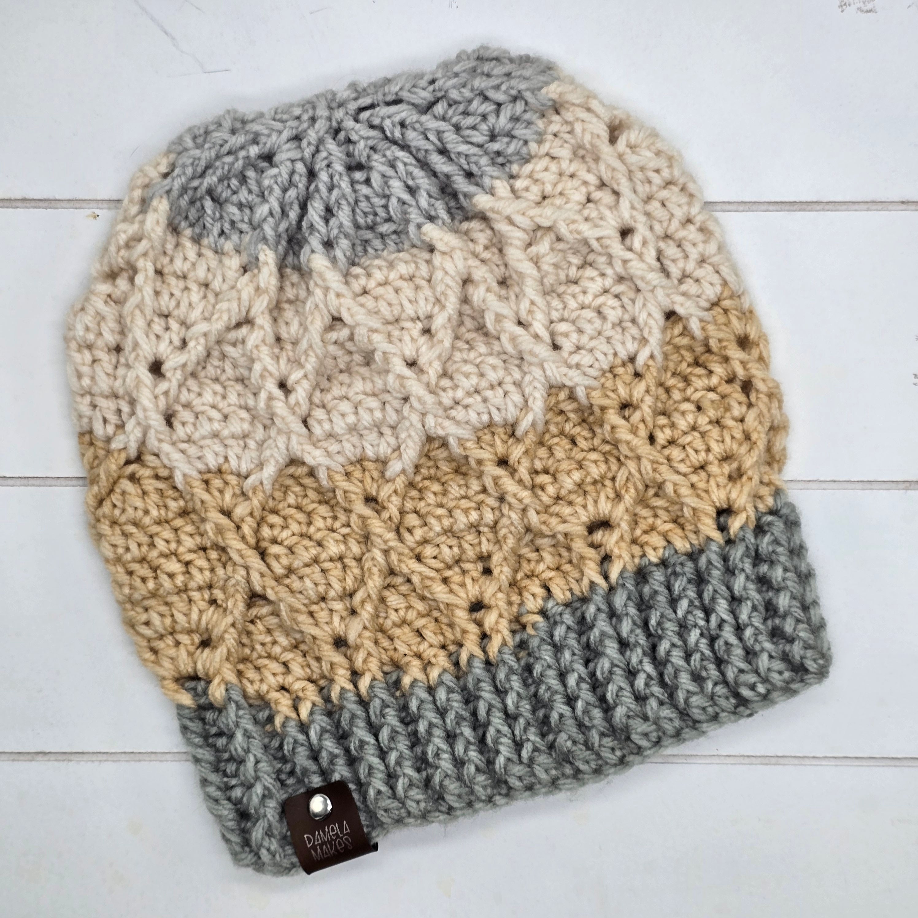 Diamond Cable Hat - Maize