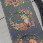 Bookmark Mystical Foxes Grey
