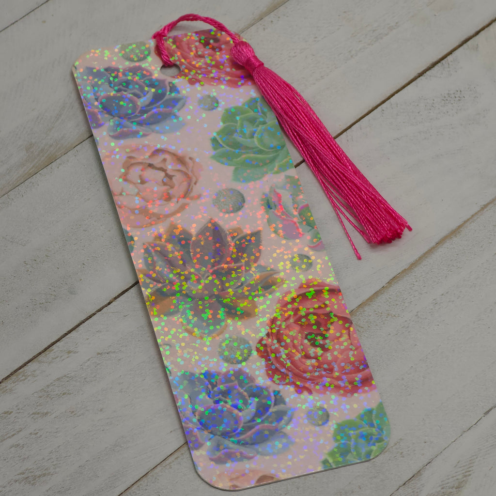 Bookmark Succulents on Pink