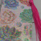 Bookmark Succulents on Pink