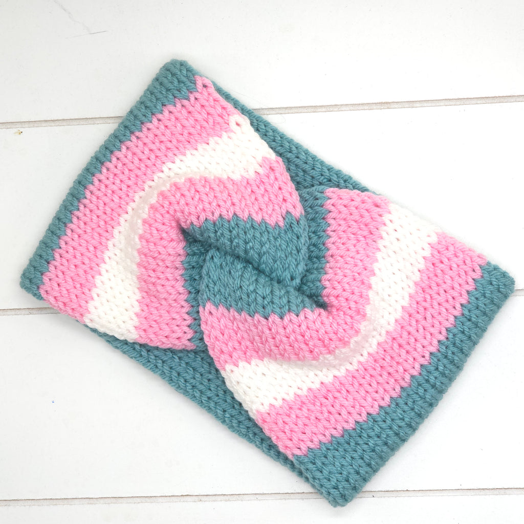 Knit Headband Trans Pride