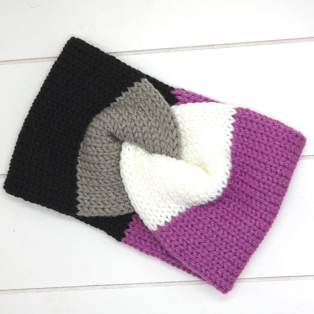 Knit Headband Asexual Pride