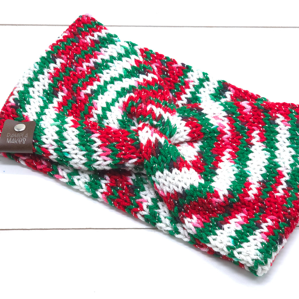 Knit Headband Christmas Tweed