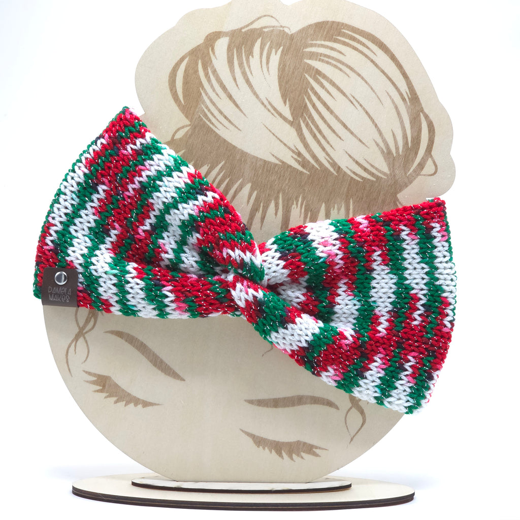 Knit Headband Christmas Tweed