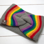 Knit Headband Rainbow Storm