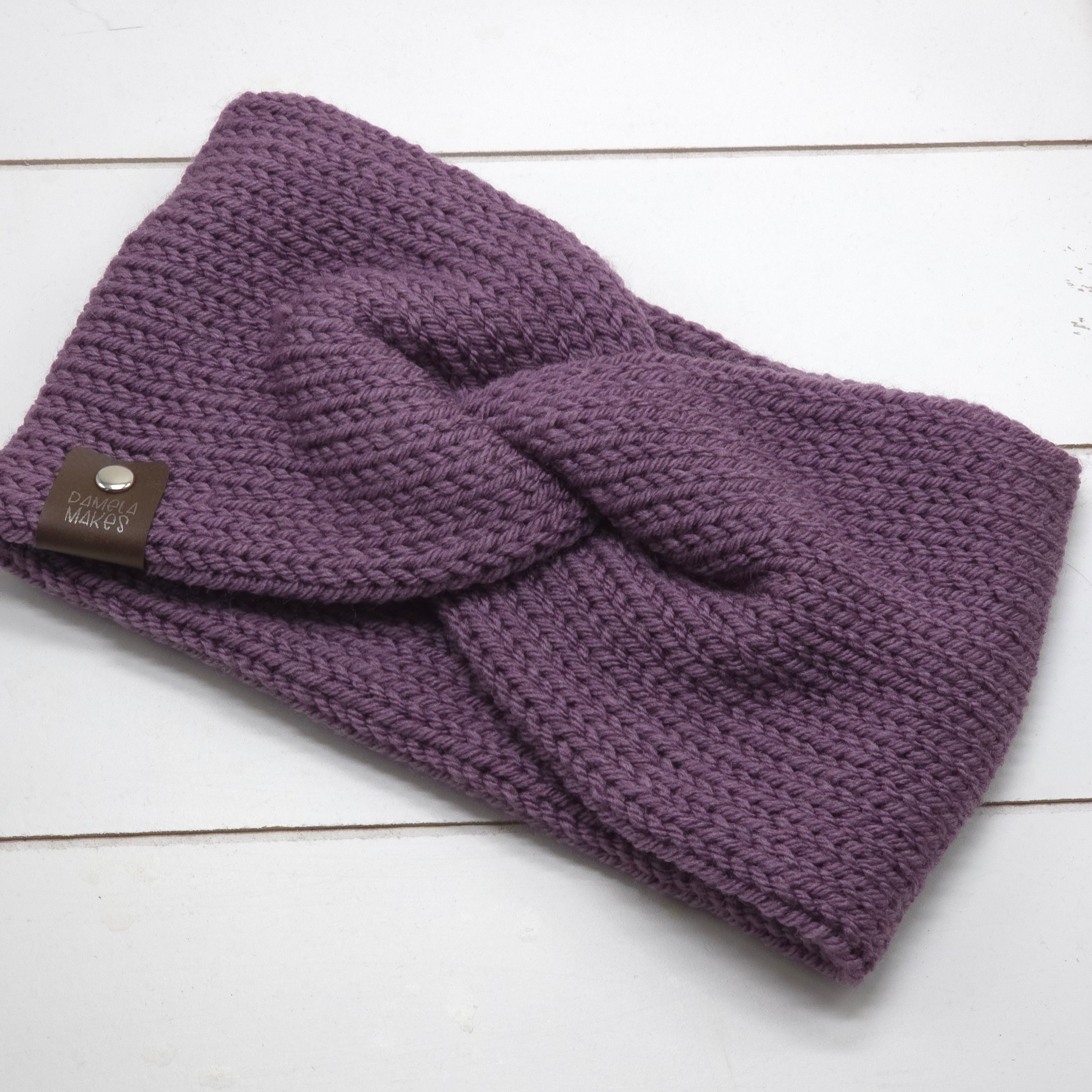 Knit Headband Grape Crush