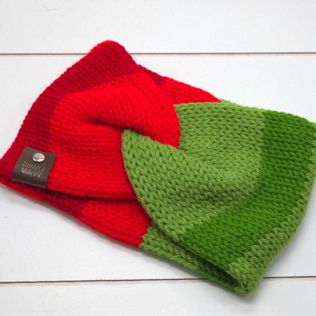 Knit Headband Christmas Parade