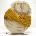 Crochet Headband Earwarmer Textured Mustard