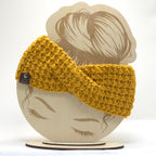 Crochet Headband Earwarmer Textured Mustard
