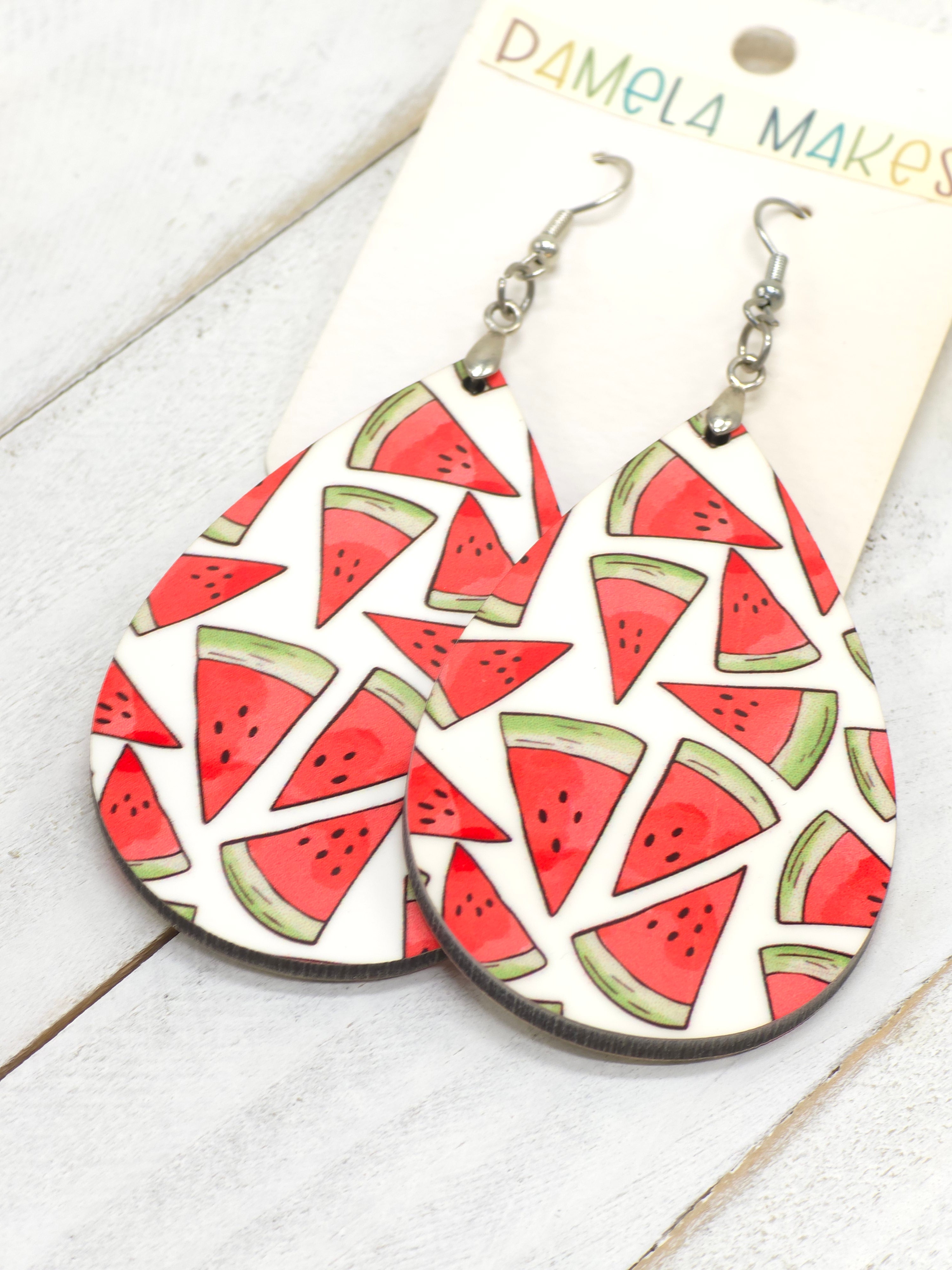 Earrings - Watermelons