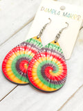 Earrings - Rainbow Tye Dye