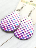 Earrings -Dots Purple