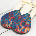 Earrings -Blue Swirl