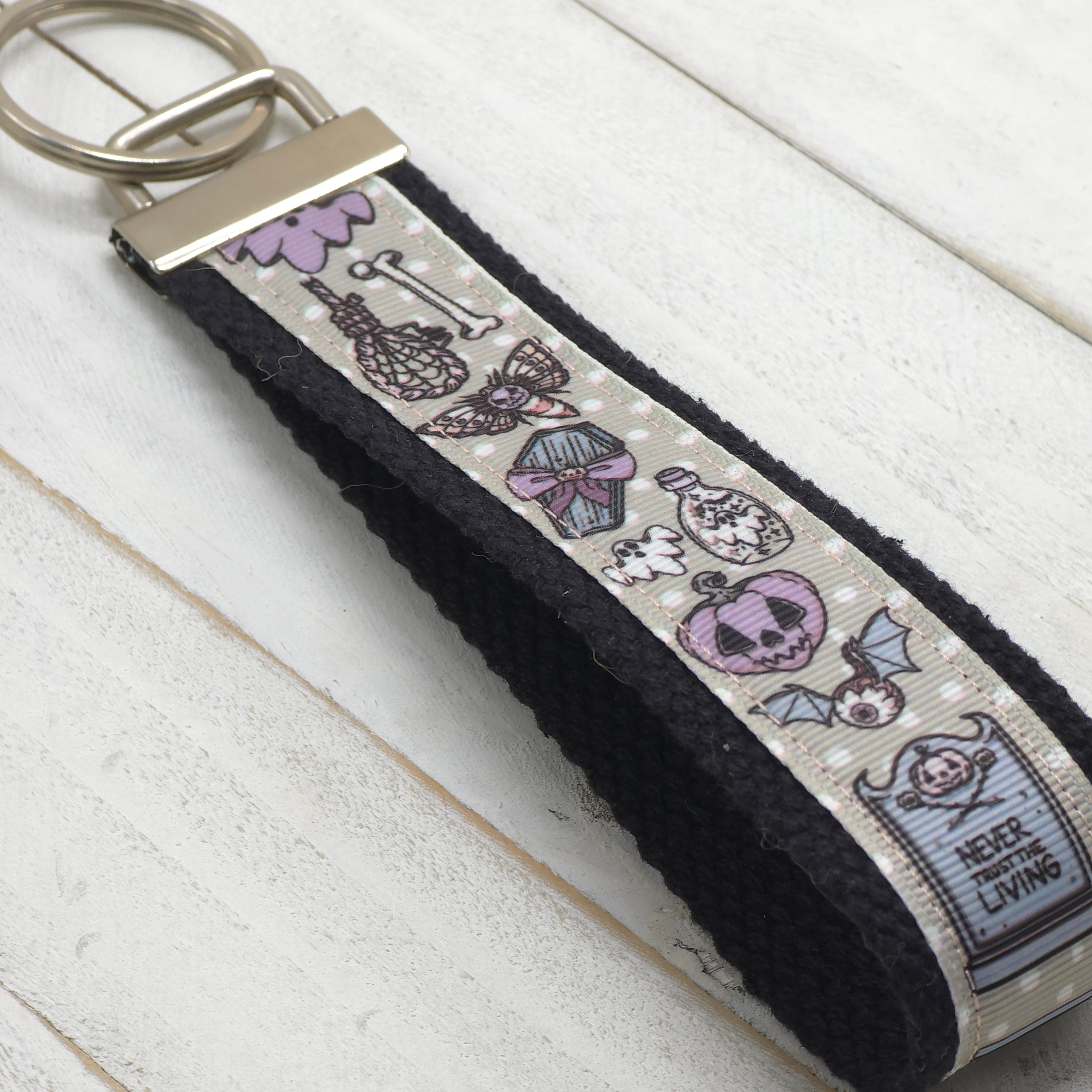Key Fob - Pastel Goth Grey
