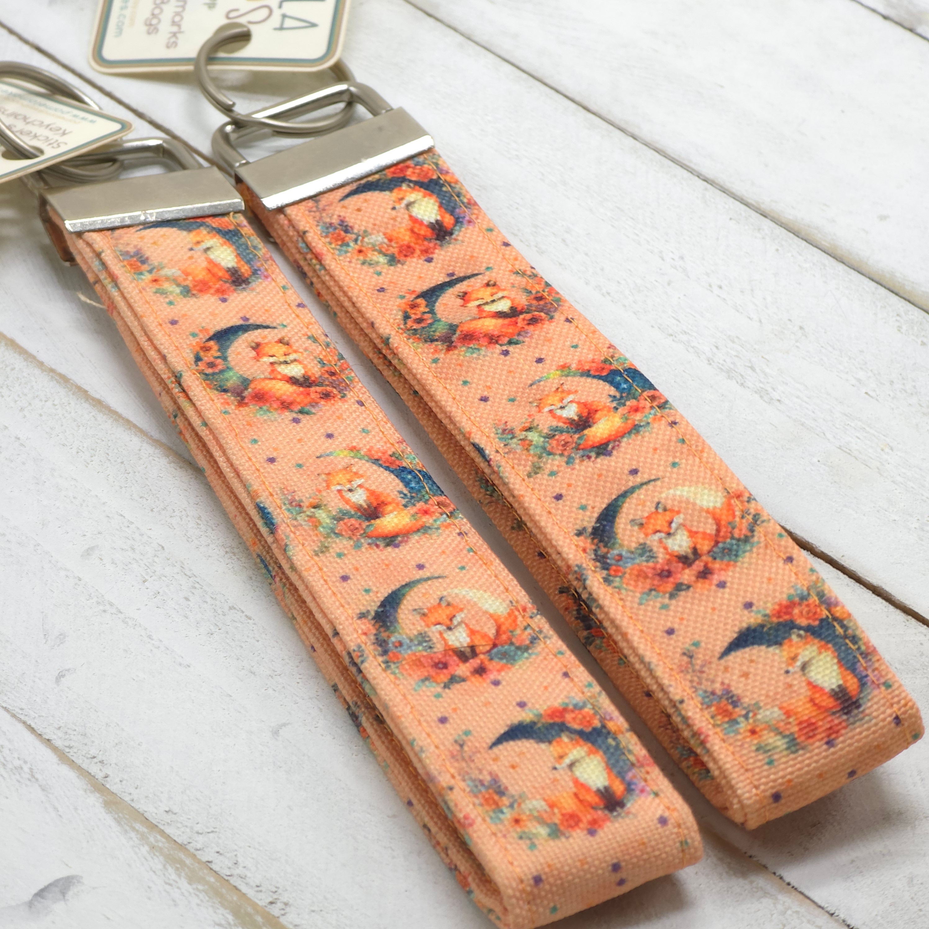 Key Fob - Foxes on Moons