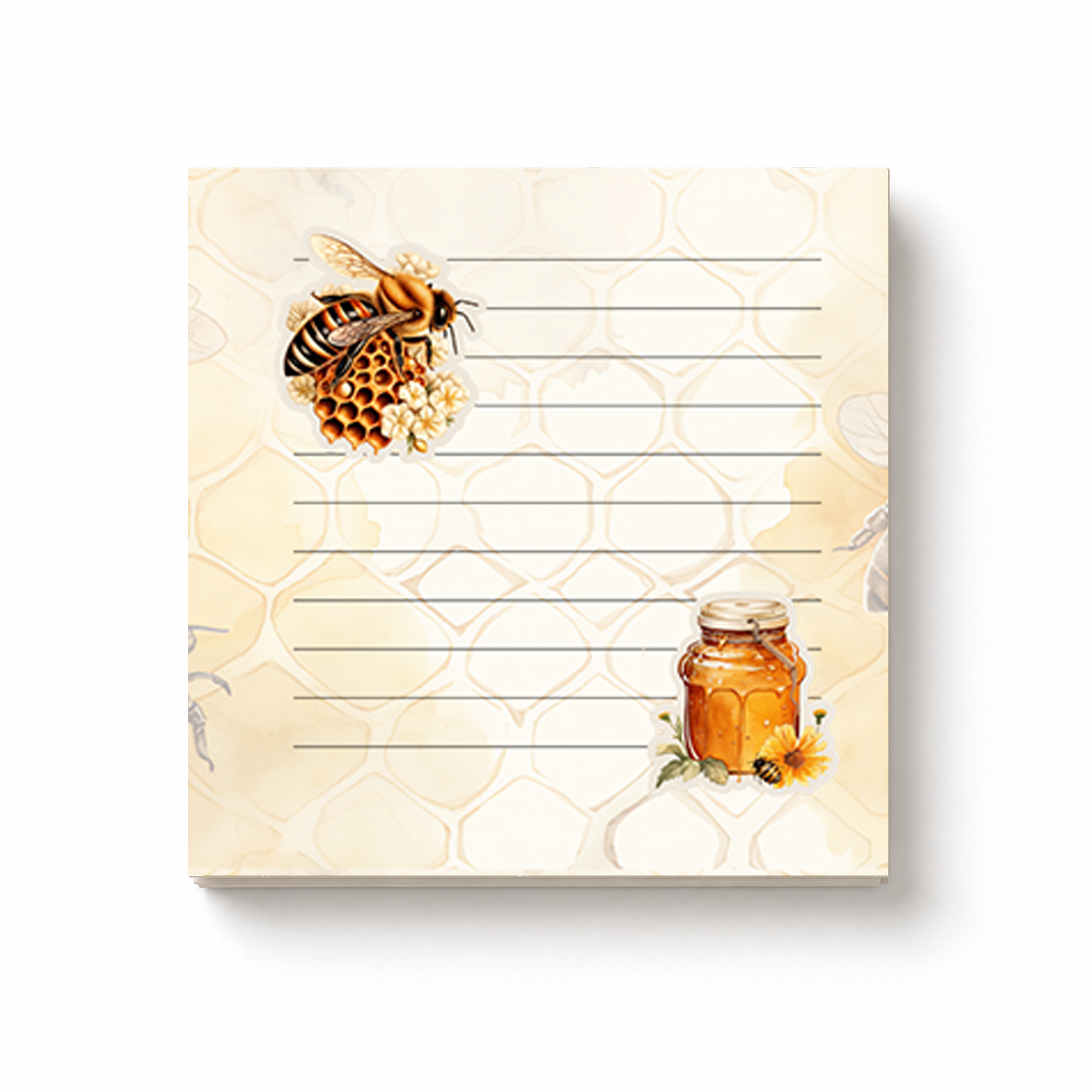Honeybee Honey Jar Notepad | 4x4