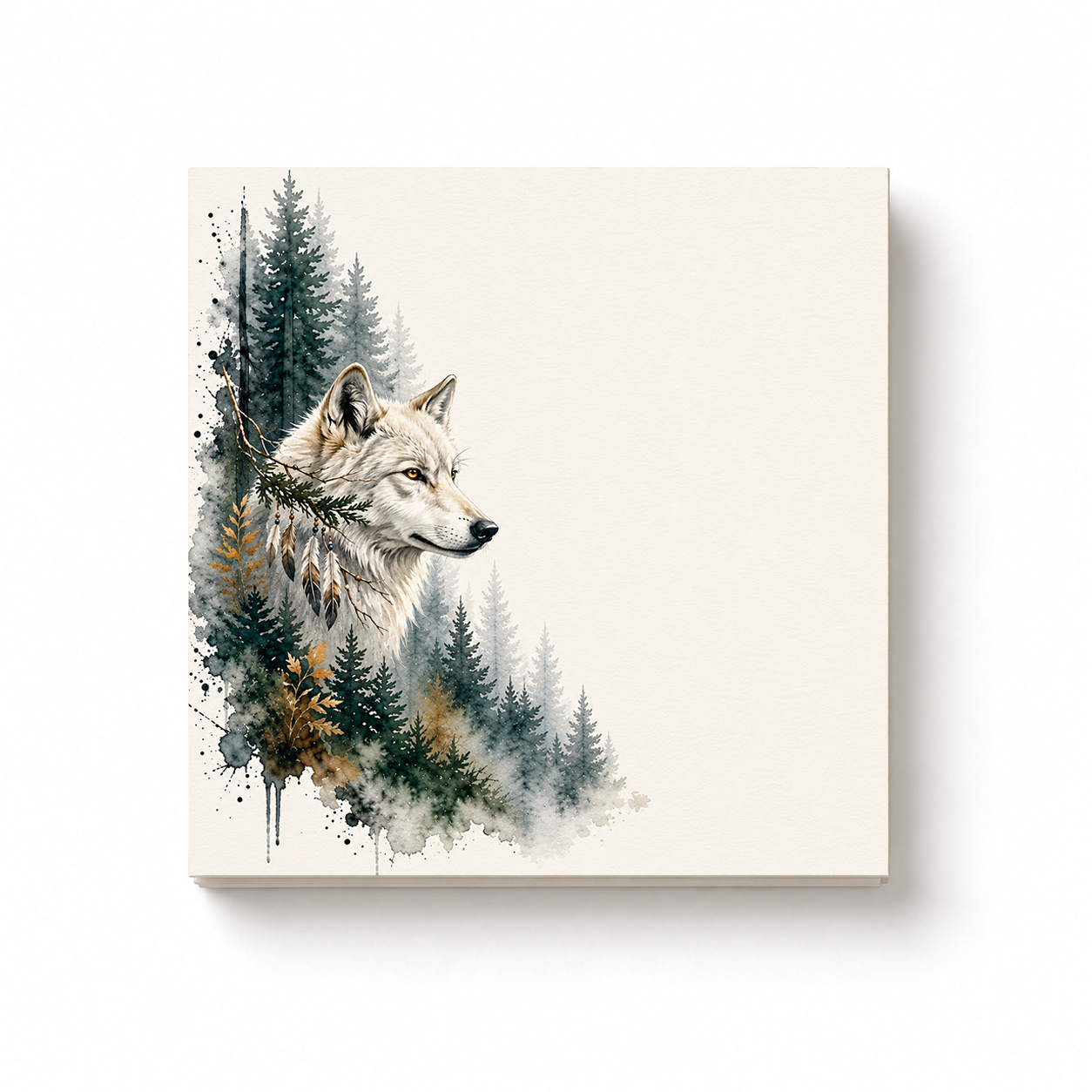 Spirit Wolf Notepad | 4x4