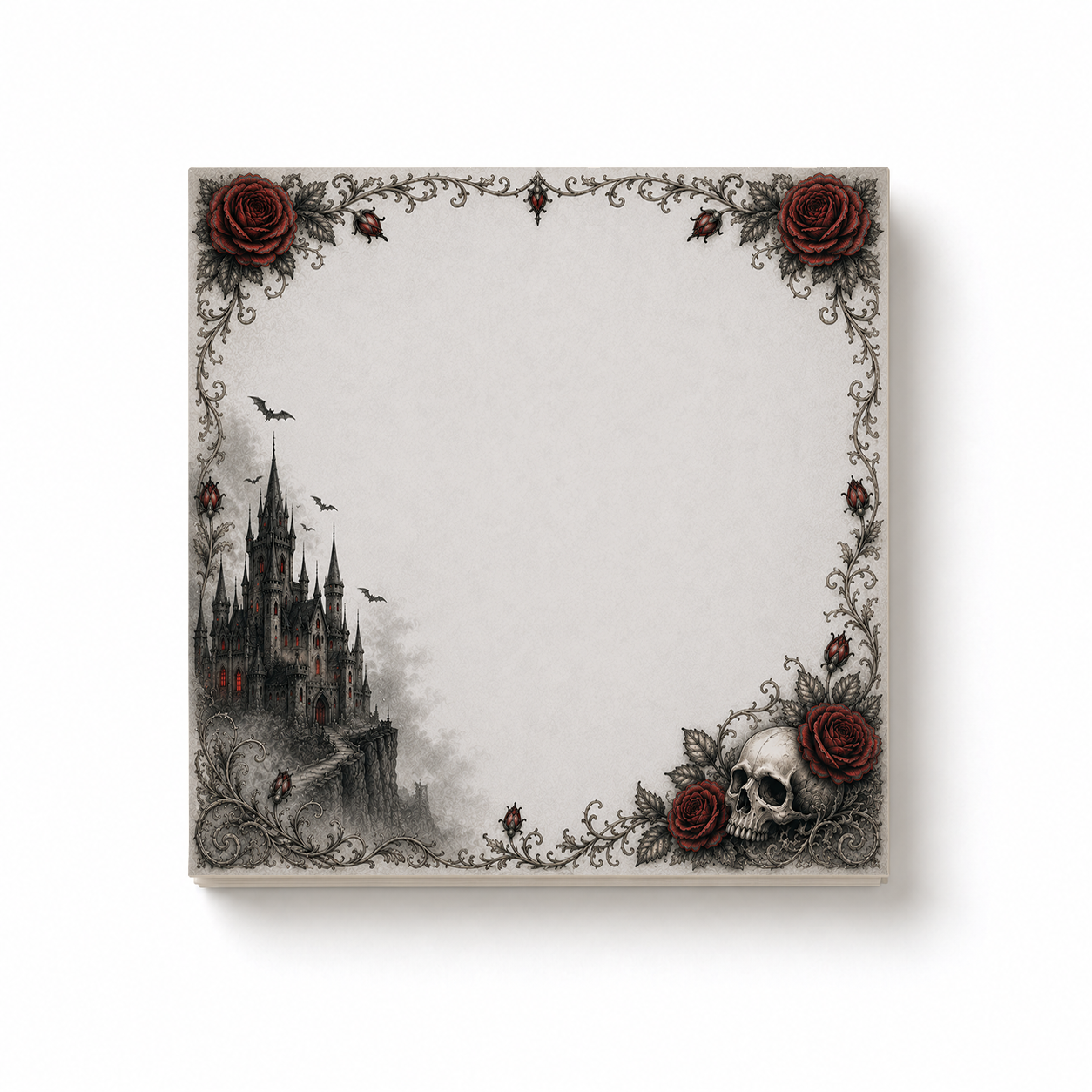 Gothic Romance Castle Notepad | 4x4