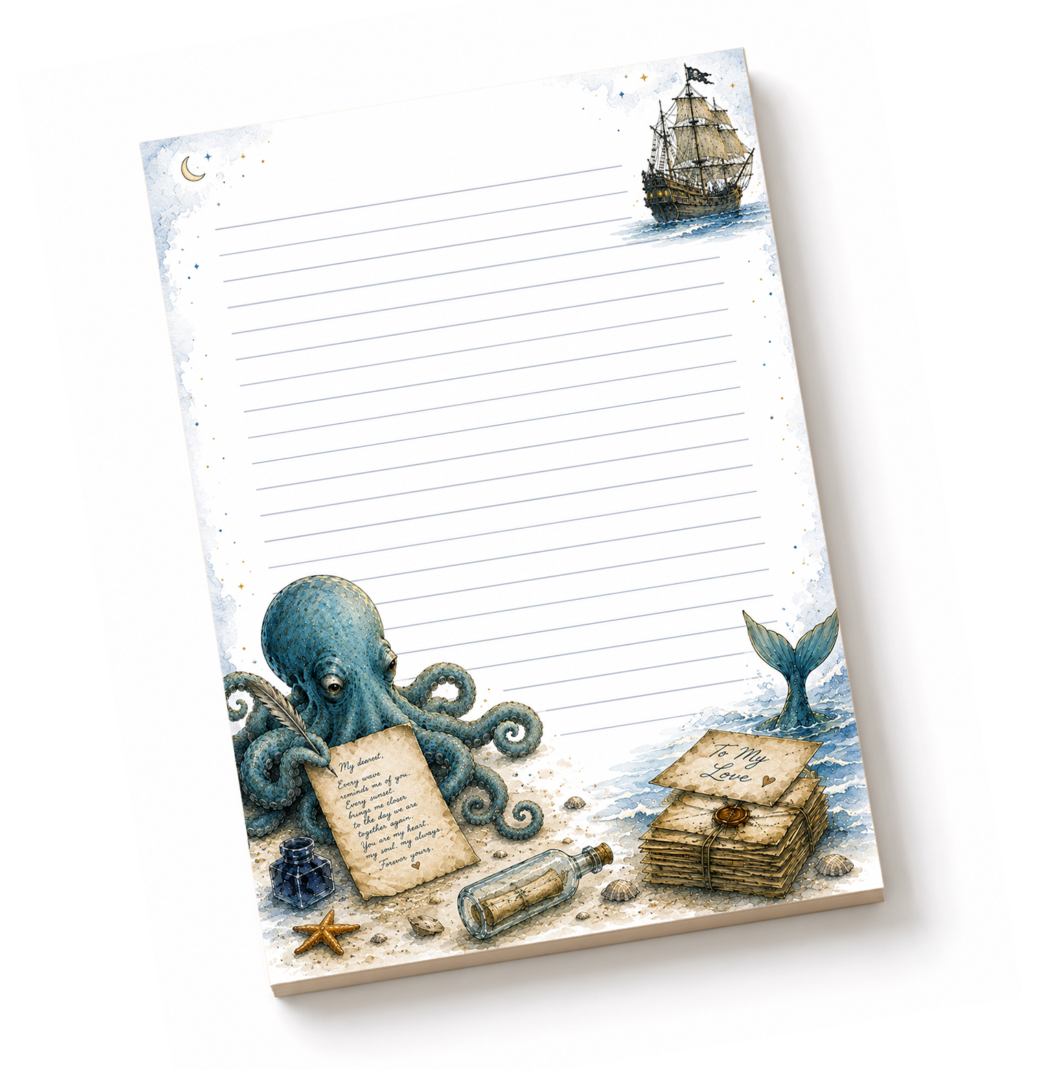 Lovesick Octopus  Desk Pad | 5.5X8.5