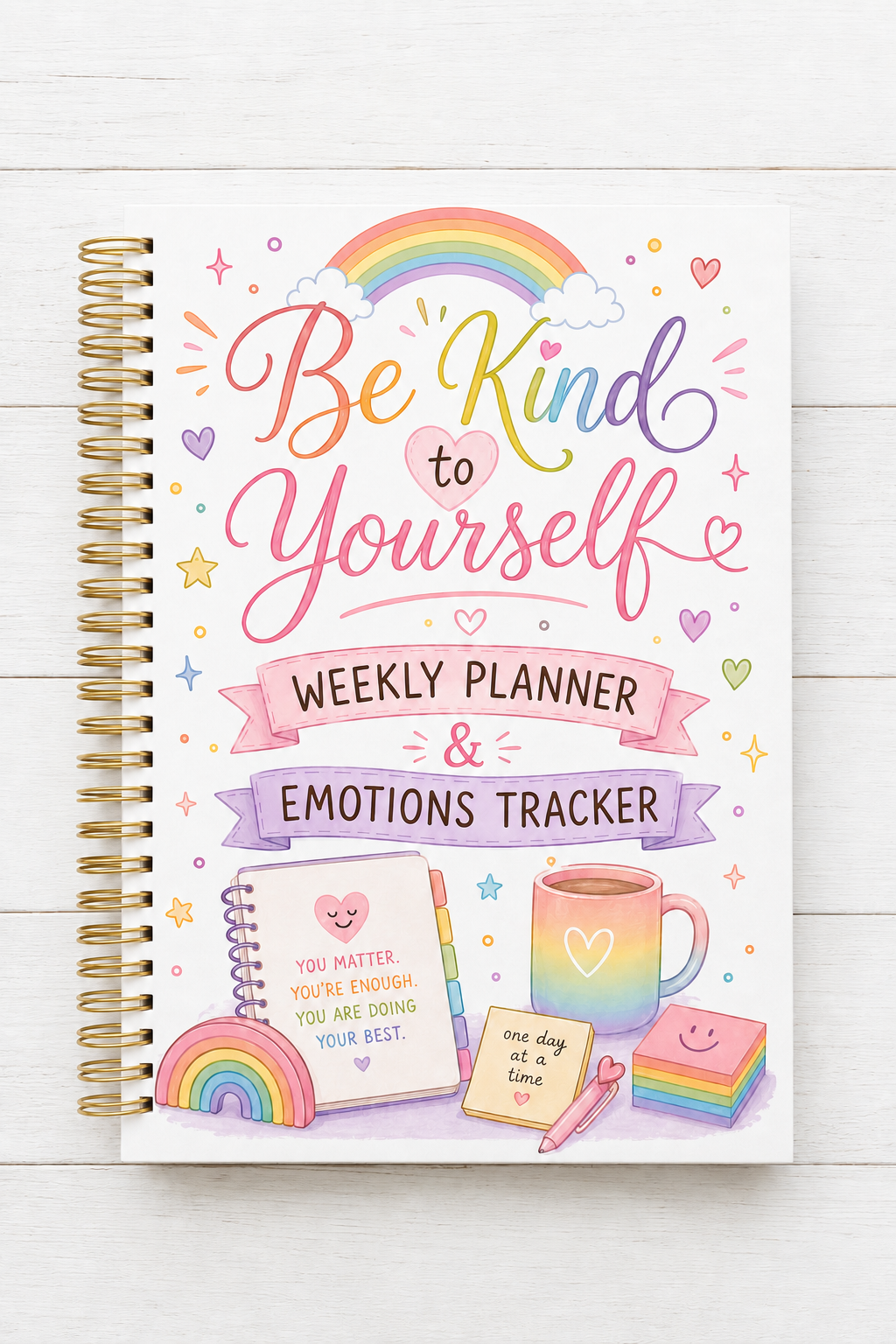 Be Kind Weekly Planner & Emotions Tracker Journal | 6x9
