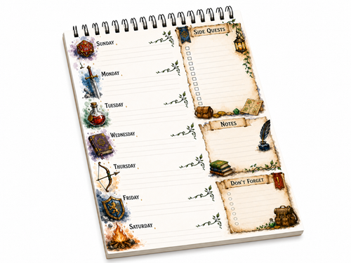 Dragons & Dungeons 6-Month Planner & Brain Dump Journal | 6X9