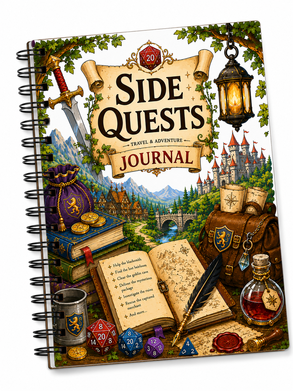 Dragons & Dungeons Travel & Adventure Planner Journal | 5.5 x 8.5