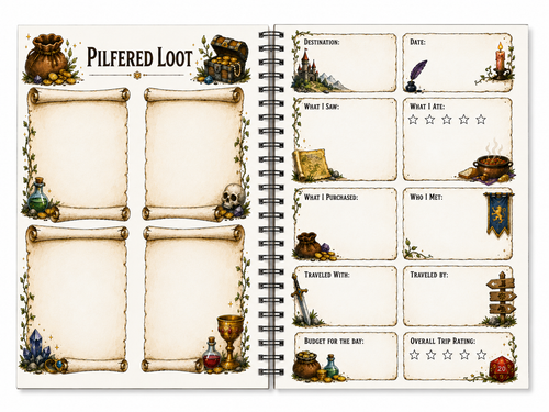 Dragons & Dungeons Travel & Adventure Planner Journal | 5.5 x 8.5