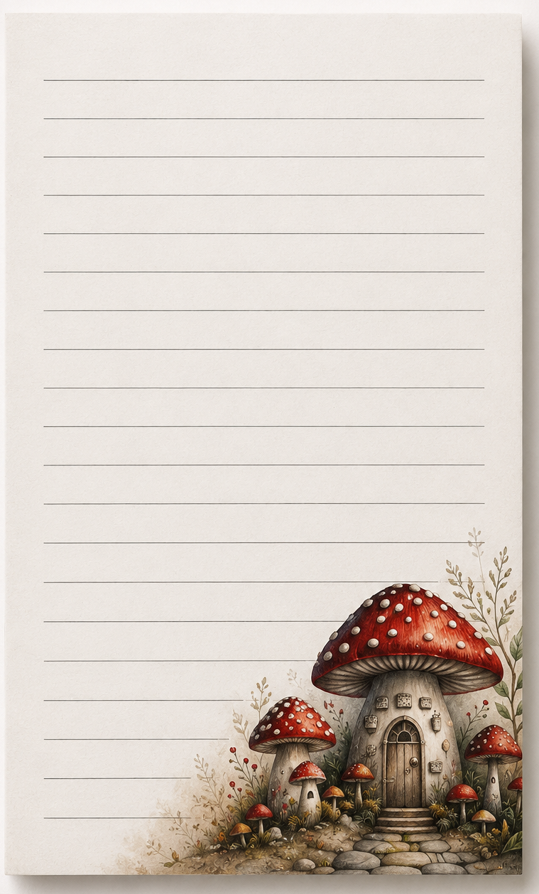 Woodland Mushroom 5.5 x 8.5 Desk Pad