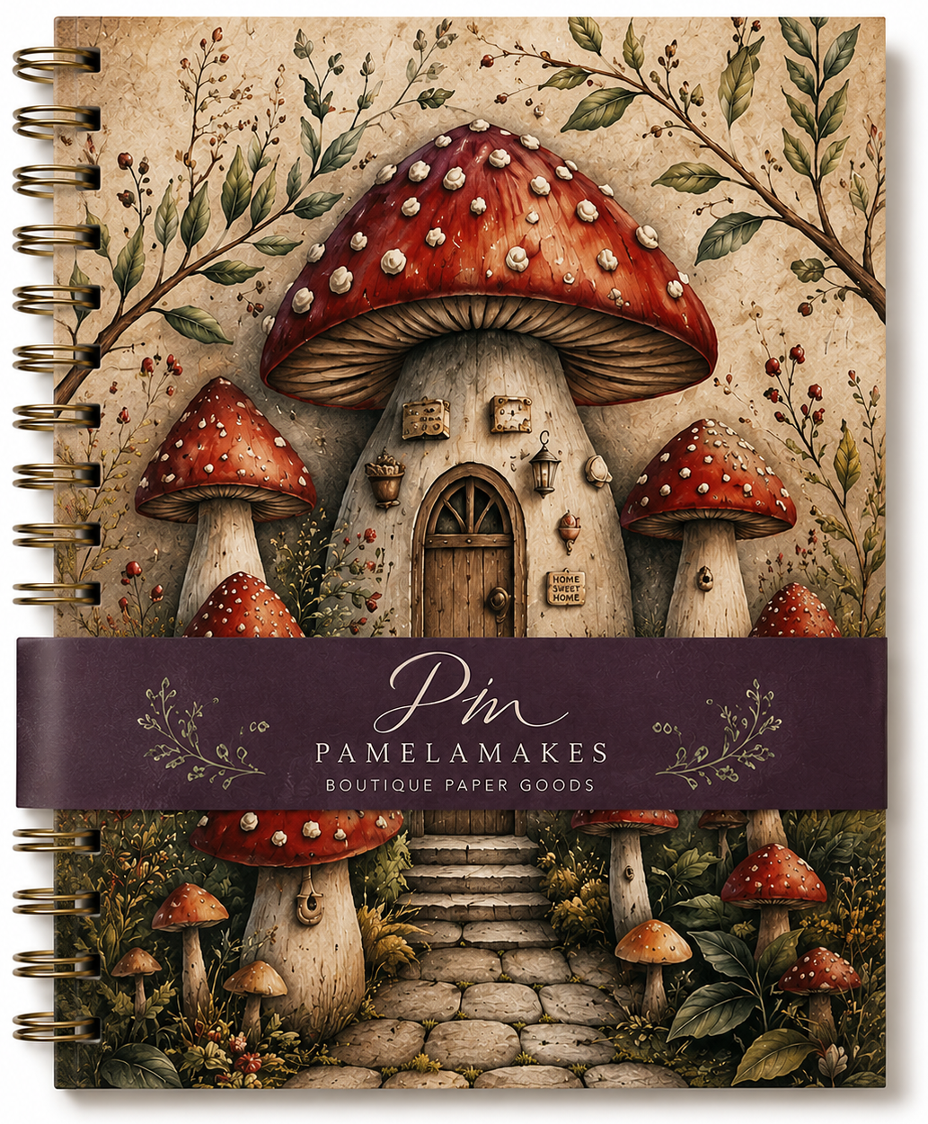 Woodland Mushroom - 5X7 JOURNAL