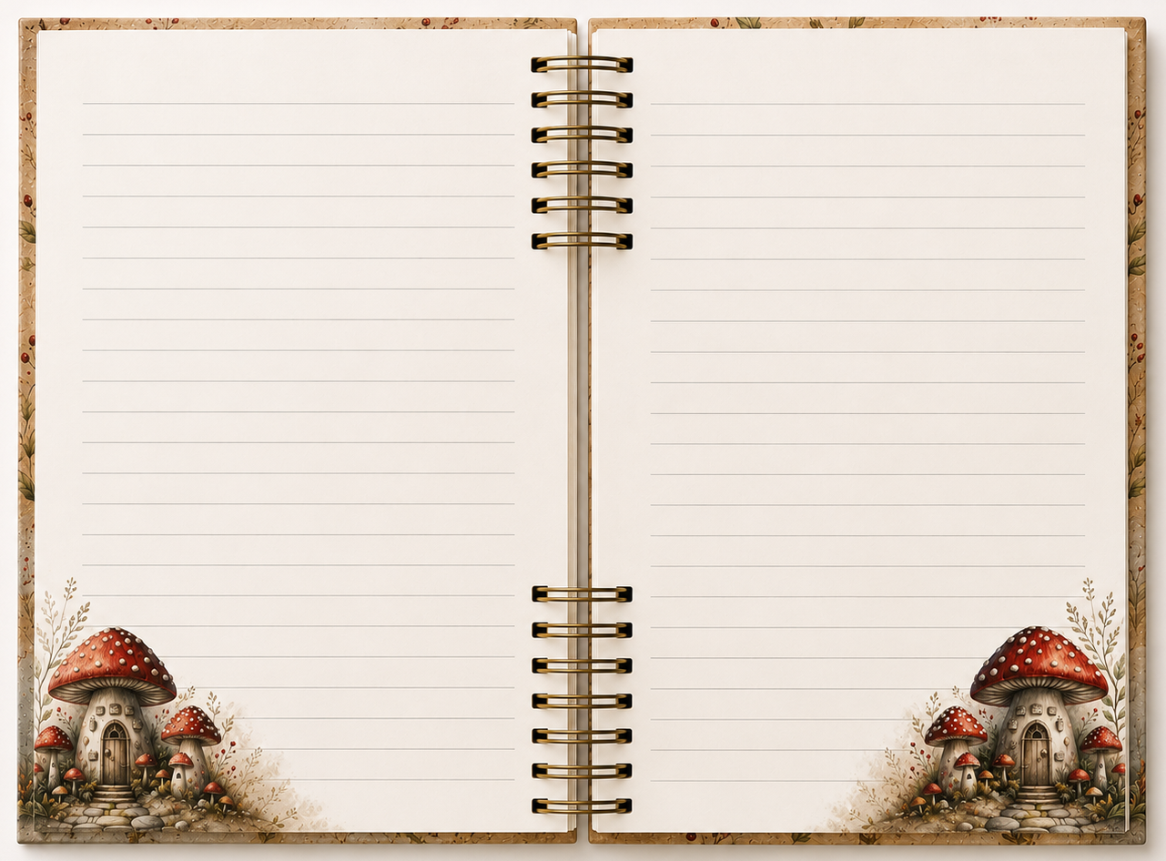 Woodland Mushroom - 6X9 JOURNAL