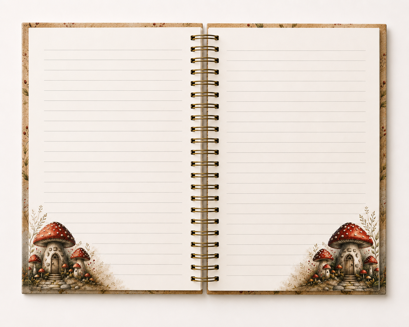 Woodland Mushroom - 5X7 JOURNAL
