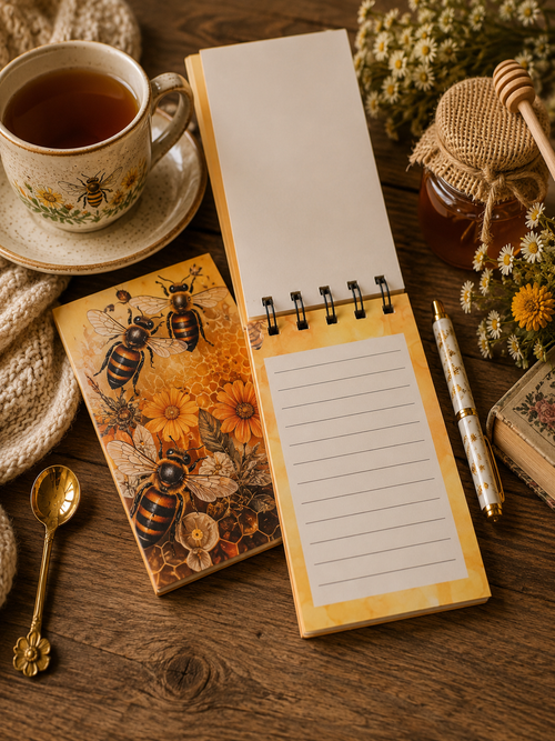 Honeybee - 3x5 Spiral Bound Memo Pad