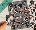 Sticker Sheet Chibi Goth