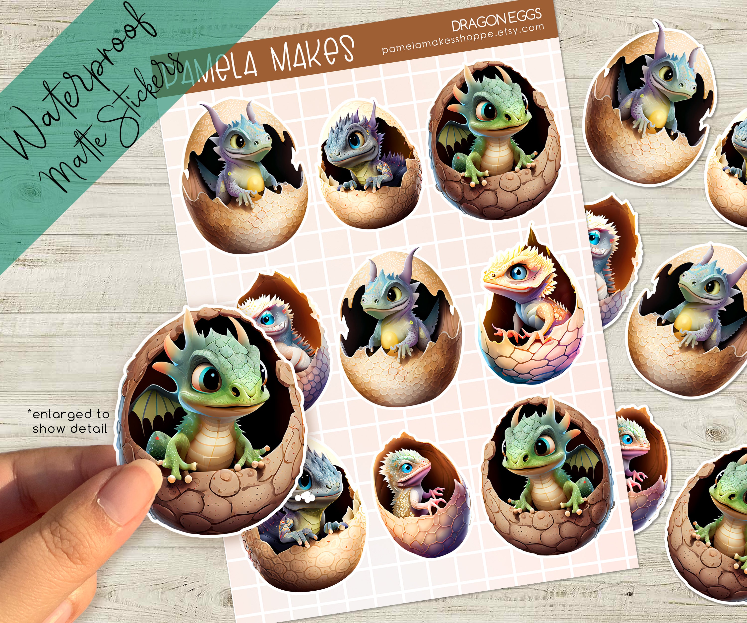 Sticker Sheet Dragon Eggs