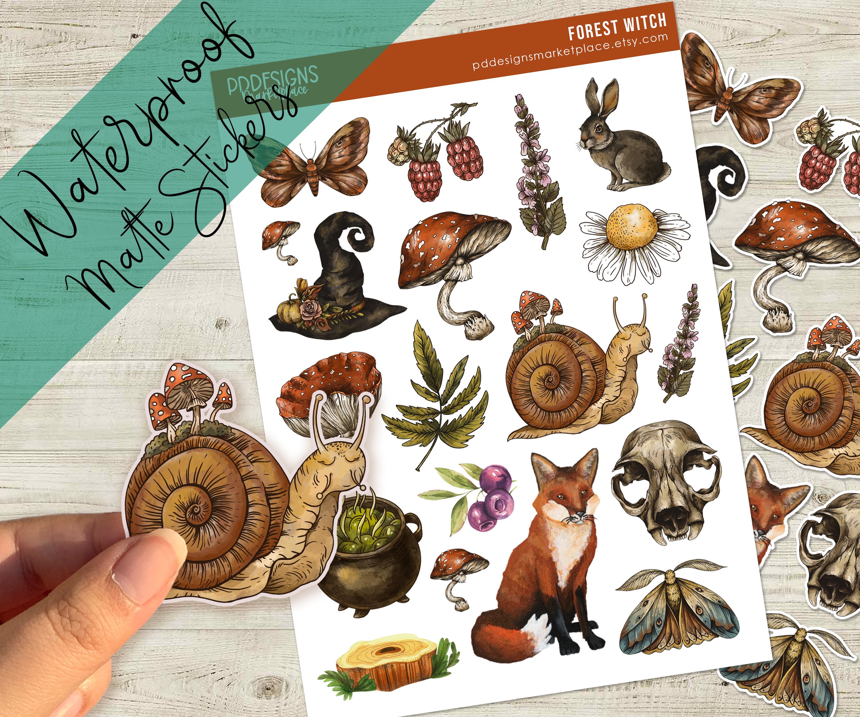 Sticker Sheet Forest Witch