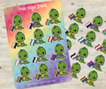 Sticker Sheet Free Hugs Dinos