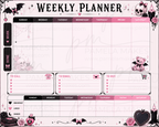 Pastel Goth Work & Home Weekly Planner Notepad | 11x8.5