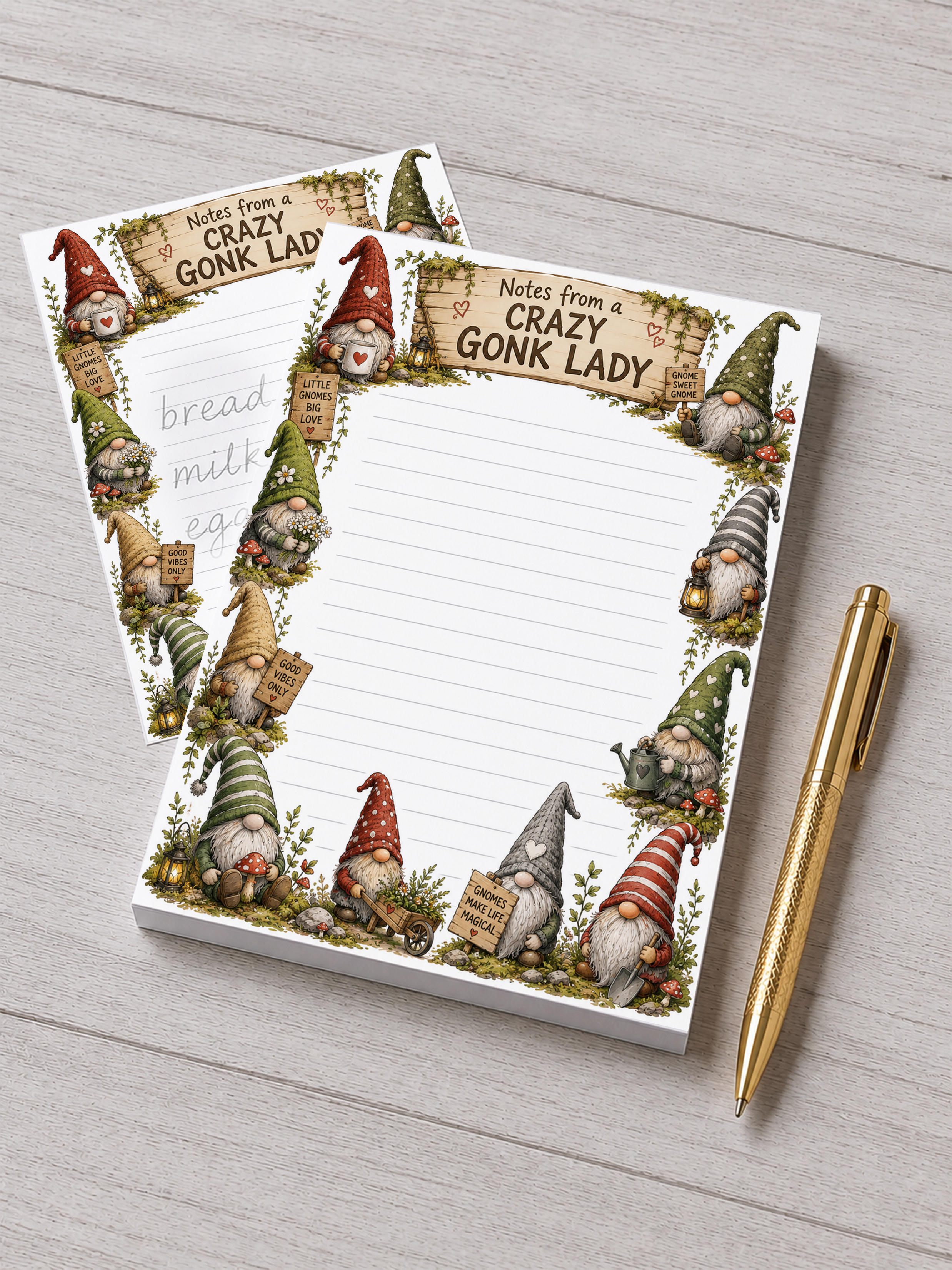 Gonk Gnomes Notepad | 5x7