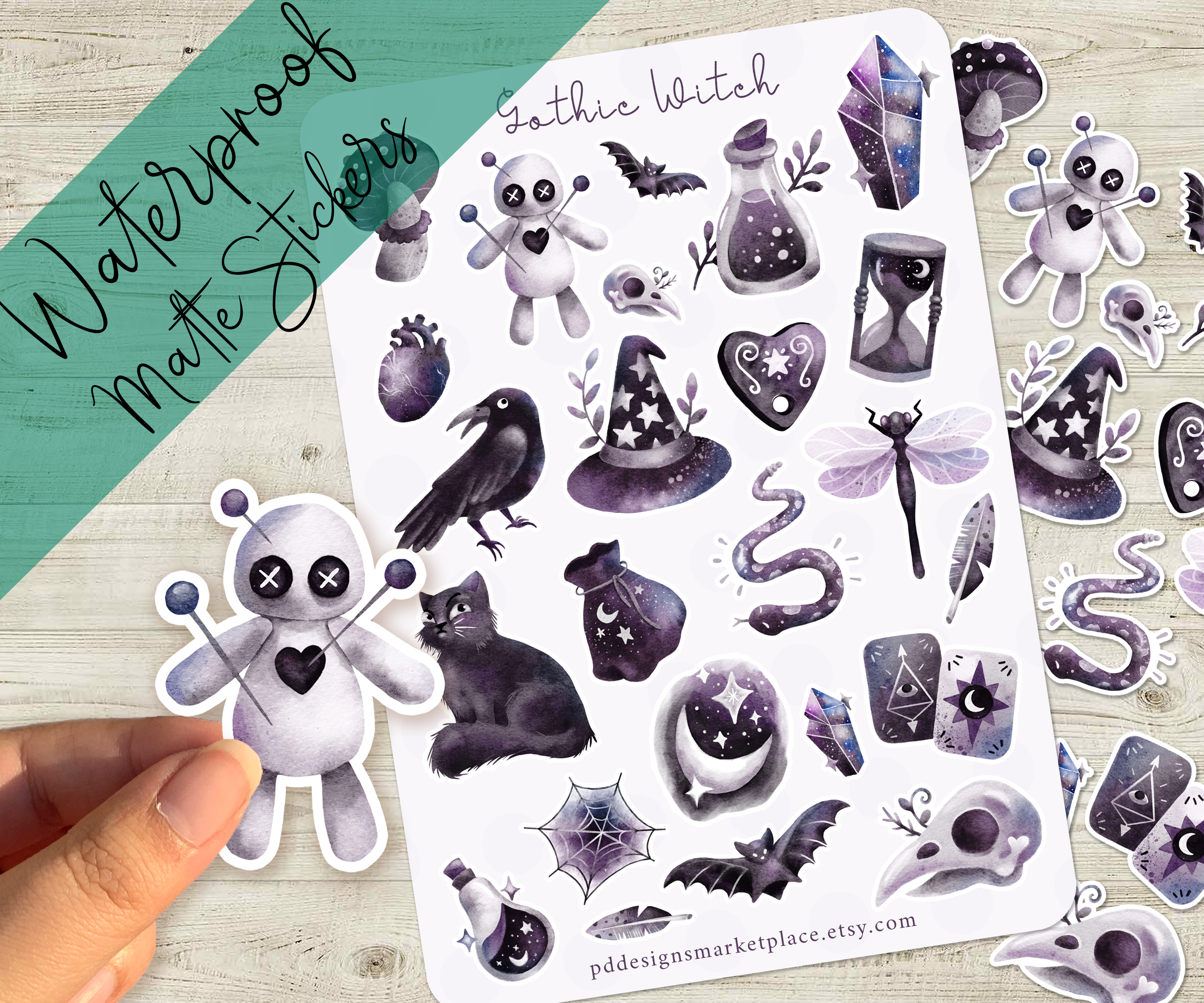 Sticker Sheet Gothic Witch