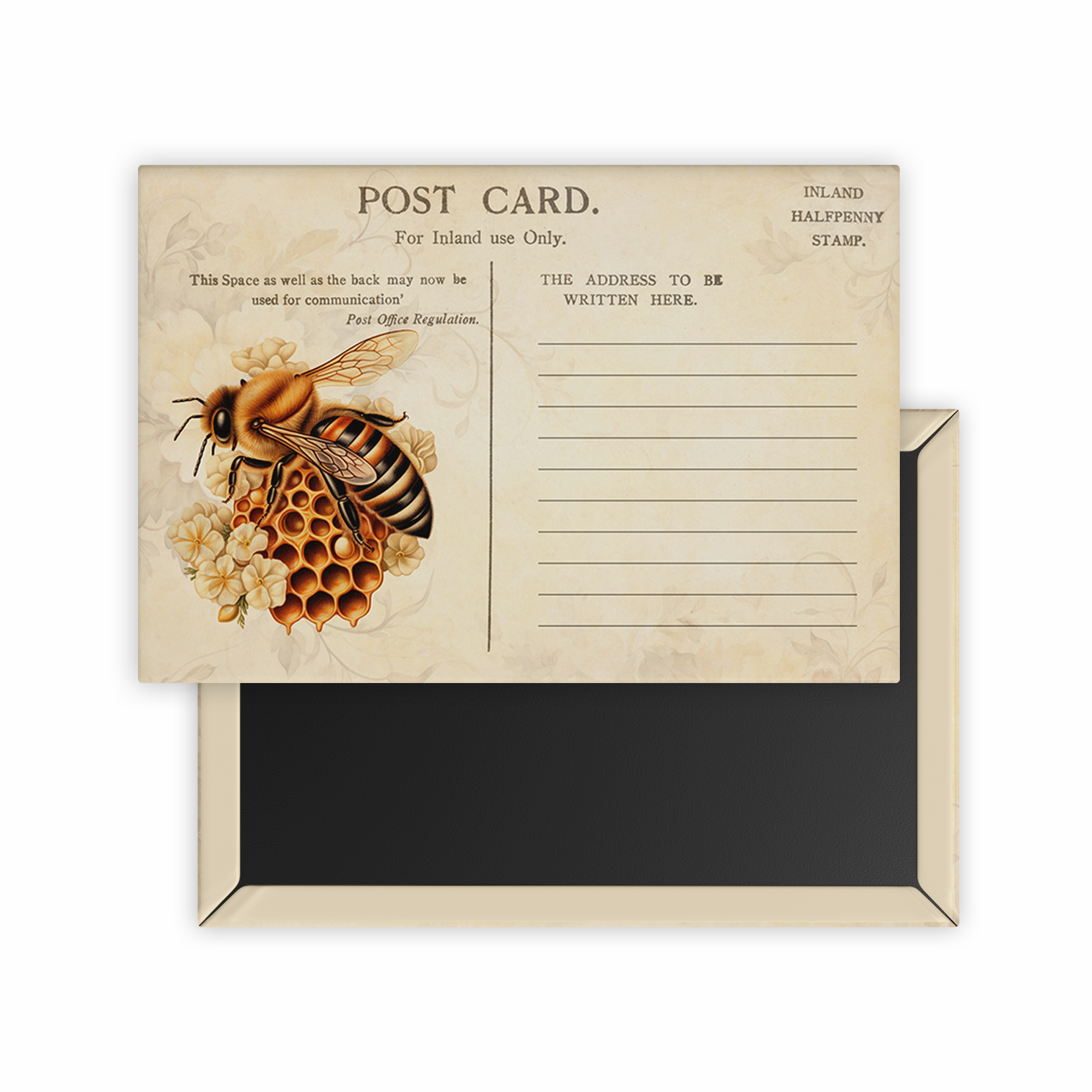 Honeybee Postcard Magnet | 3x2