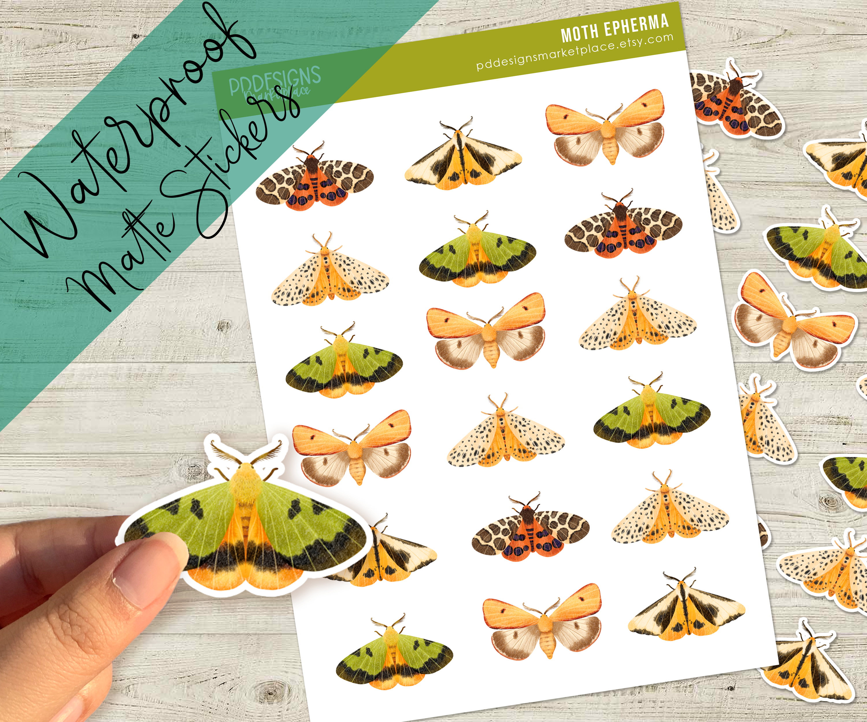 Moth Epherma Sticker Sheet