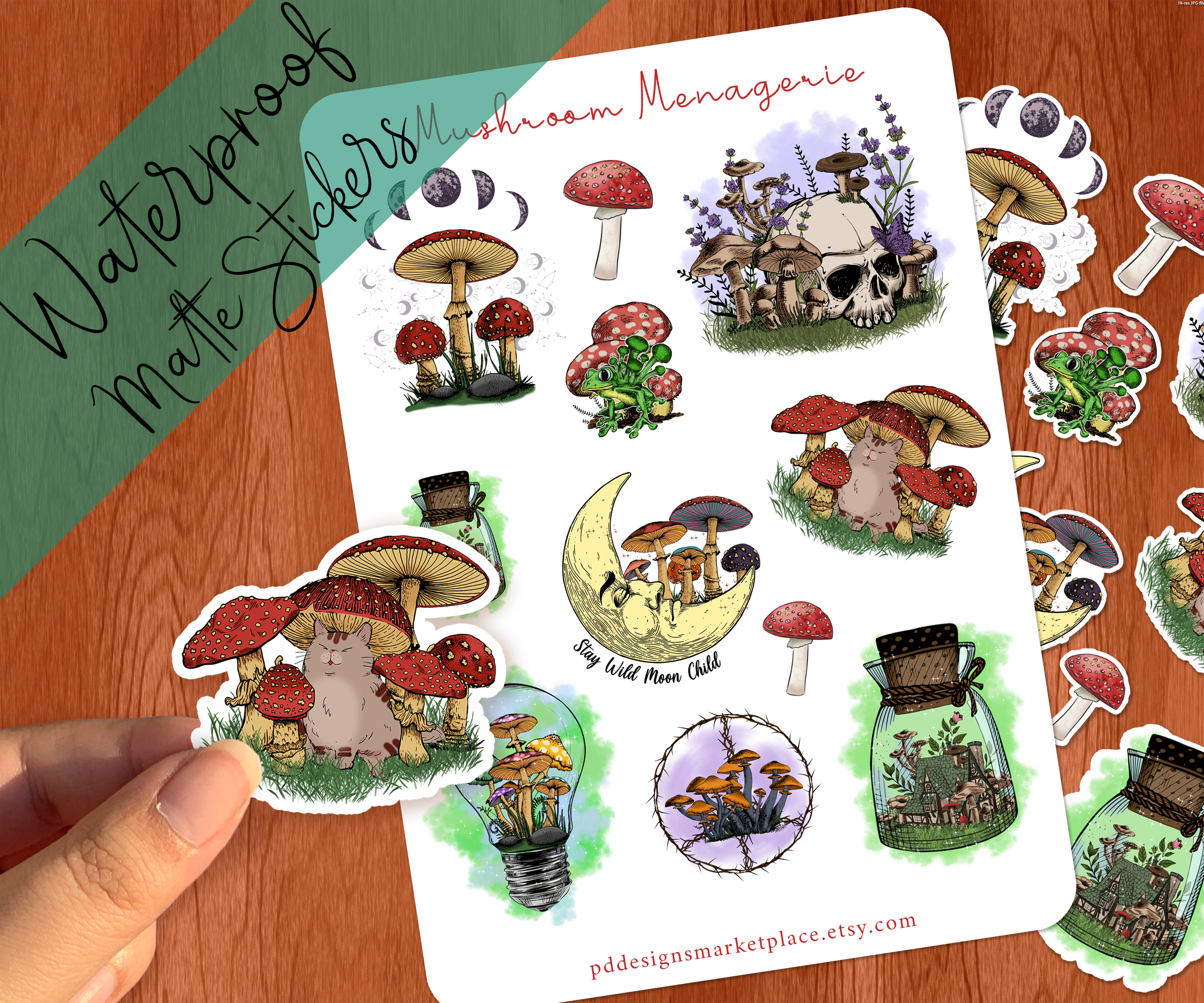 Mushroom Menagerie Sticker Sheet