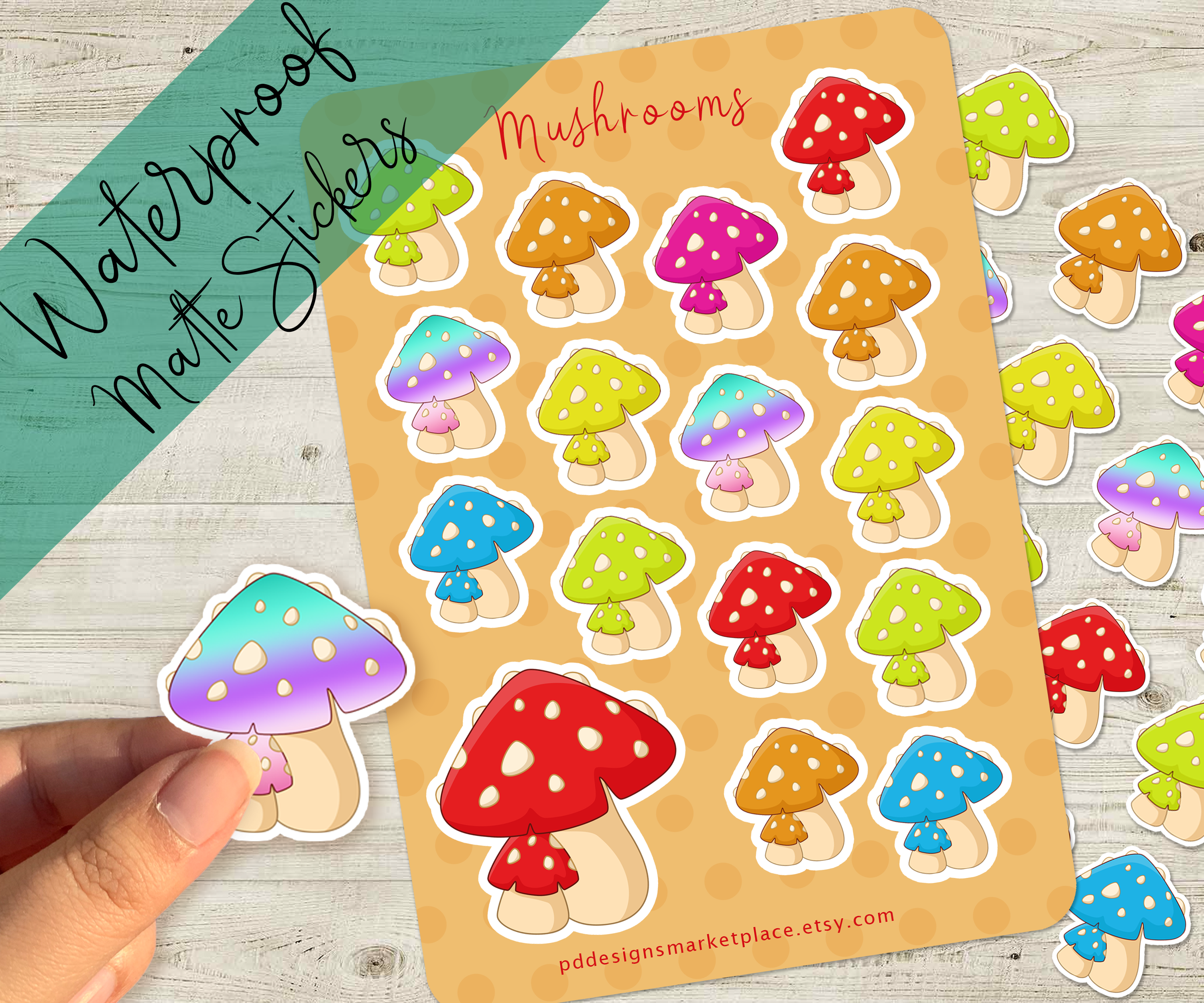 Mushrooms Sticker Sheet