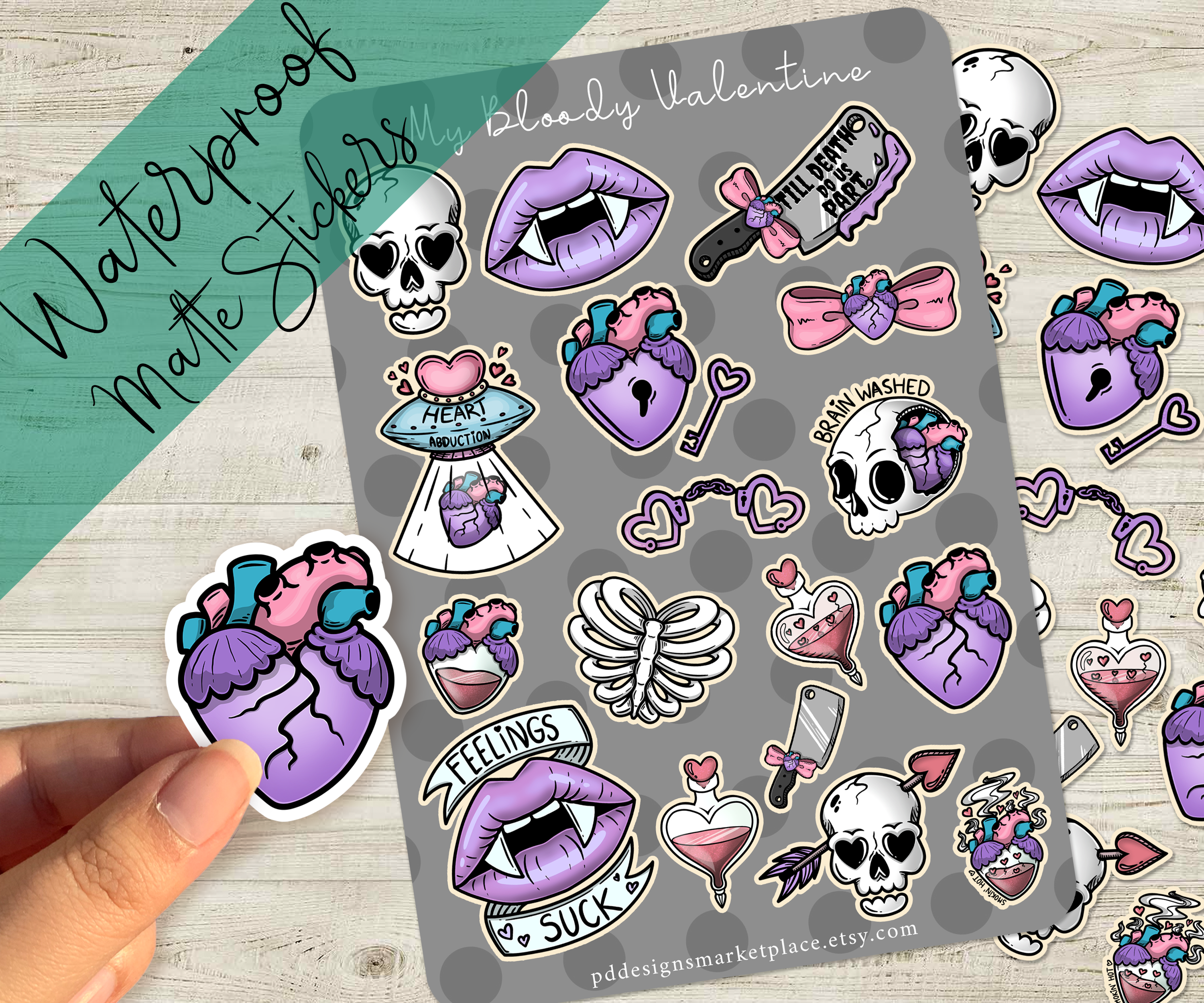 My Bloody Valentine Pastel Sticker Sheet