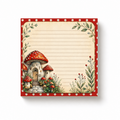 Woodland Mushroom Bordered Lined Notepad | 4x4
