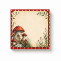 Woodland Mushroom Bordered Notepad | 4x4